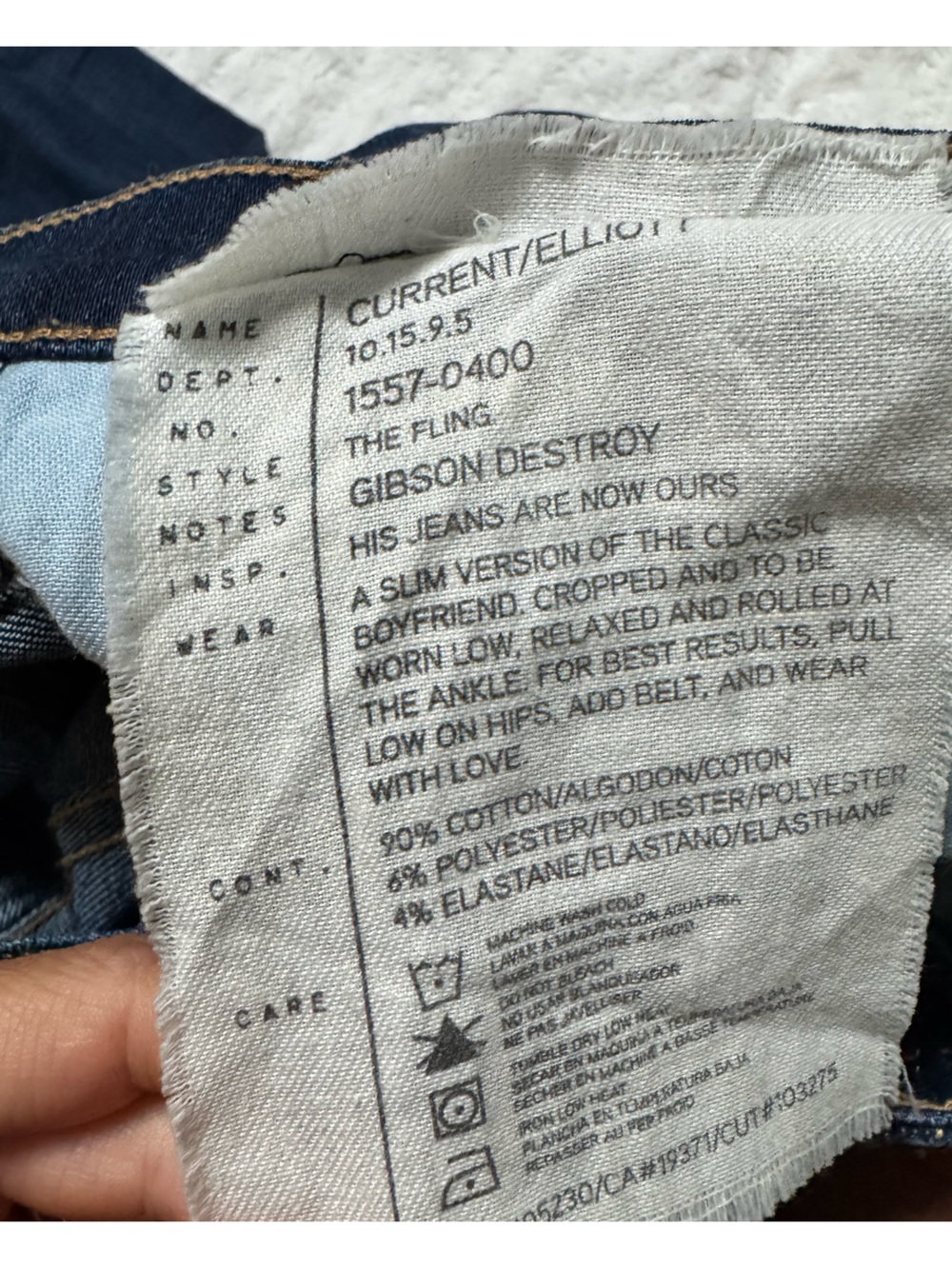 CURRENT/ELLIOTT X BARNEYS NEWYORK The Fling Jean in Gibson Destroy - Picture 7 of 11